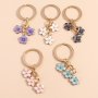 Sakura Keychain: Delicate Alloy Flowers For Valentine's Day - Perfect For Your Lady's Accessories