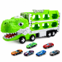 Dinosaur Transport Truck Collapsible Catapult Truck Car Carrier Truck Toy