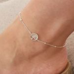Talani-ann 925 Sterling Silver Tree Ankle Chain Size 20.8CM Adjustable
