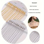 12PCS PACK 42CM Silvery golden Lobster Claw Clasp Necklace Water Wave Chains Minimalist Elegant Temperament For Daily Wear Jewel