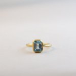 Emerald Large - Blue Topaz - Small