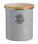 Typhoon Living Airtight Coffee Storage Canister With Bamboo Lid Grey 1 Litre