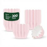Restaurantware Paper Baking Cups 200 Count 0.4 Ounce Paper Greaseproof Muffin Liners 2 Inches Disposable Baking Cups Flared Desi