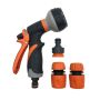 4-PIECE High-pressure Water Gun Nozzle 8 Modes Quick Snap Adapters