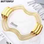 Zs - Multipurpose Tray Set 3PCS - Gold - Egg-shaped