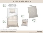 Kids Duvet Set Beige Checkered Dash Of Chocolate