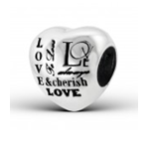 C110-C12933 - Sterling Silver Love & Cherish Always European Bead