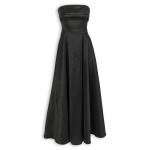 Black Taffeta Strapless Dress