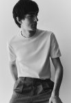 Regular Fit Knitted T-Shirt - White