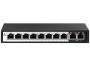 BV-Tech 10 Port Poe/poe+ Switch 8 Poe+ Ports 2 Gigabit Ethernet Uplink 96W 802.3AF/AT