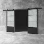 Glass Barn Door D15 - 2100 X 1700 X 25MM Reeded Glass