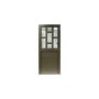 Aluminium Stable Door Bronze Staggered Obscure Glass Right Hand Opening W900MM X H2100MM