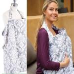 Baby Breast Feeding Cover - Grey Print