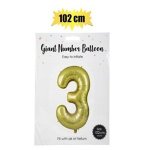 Balloon Helium Foil Gold 3 102CM F 04