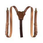Crackle Leather Suspenders