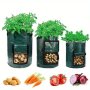 7-GALLON Durable Fabric Potato Growing Bag With Flap & Handle - Lightweight Vintage Style Garden Planter For Outdoor Use 30.0X35.0 Cm