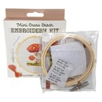 Kikkerland MINI Embroidery Kit Mushrooms 12 Piece