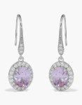 Silver Lilac Cubic Zirconia MINI Pav Drop Earrings