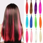 40.64 Cm Colored Synthetic Fiber Hair Extension Rod Hair For Women With Highlight Dye Hair Extension Hair Accessories For Music