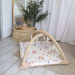 Playmat Boho Rainbow Pot Full Of Colour Rainbows Darker Beige Background