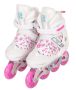 Junior Adjustable Inline Skates - White/pink