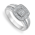 Chet Sterling Silver & Cubic Zirconia Snow Princess Ring