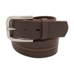 40MM Men's Centre Stitch Brown Belt