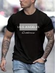 Los Angeles Graphic Men's Short Sleeve T-Shirt Comfy Stretchy Trendy Tees For Summer Casual Daily Style Fashion Clothing As Gift