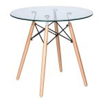 Retro Round Glass Table