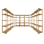 9 Bay Diy Wooden Shelving With 5 Levels Of Premium Shelves 2.1M High - 600MM Deep