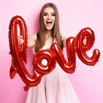 43" 108CM Oversized Red Love Balloon - Perfect For Valentine's Day Decoration Easter Gift