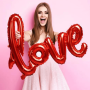 43''/108cm Oversized Red LOVE Balloon - Perfect For Valentine's Day Decoration Easter Gift