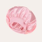 1 Pcs Satin Sleep Cap For Women Wide Elastic Band Sleep Cap Fashion Satin Cap For Sleeping Night Sleeping Head Cover
