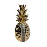 Decorative Pineapple Black & Gold 14X33CM