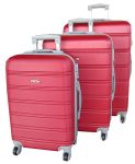 3 Piece Premium Travel Luggage Bag Set-red