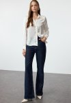 Satin Fabric Regular Pattern Woven Shirt - White