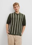 Australian Cotton Stripe Short Sleeve Waffle Knit