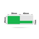 NB250 - - B1 B21 B3S B4 - 25X78MM - 100 Green Cable Labels