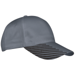 6 Panel Dash Cap - Silver black Std Regular