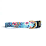 Dog Collar Where The Wildflowers Are - Medium Black