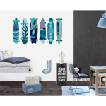 Kikki & Frankie Wall Decal Packs Skater Boy Blues