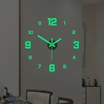 Nordic Style Living Room Wall Clock Diy Silent Self-adhesive Wall Clock Decoration Simple Cover Decoration Clock Silent Digital