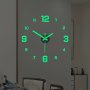 Nordic Style Living Room Wall Clock Diy Silent Self-adhesive Wall Clock Decoration Simple Cover Decoration Clock Silent Digital Wall Sticker Clock Acrylic Creative Clock