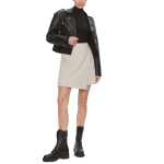 High Waisted Skirt -pebble