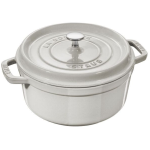 Staub Cast Iron Round Casserole Dutch Oven 26CM 5.25L White Truffle