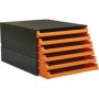 Bantex Texo Modular 6 Drawer Storage System Orange