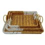 Rattan Woven Rectangular Decorative Bowl
