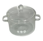 Transparent Borosilicate Glass Pot