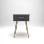 Nightstand Walnut + Black