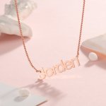 CNE107462RG - Rose Gold Plated Sterling Silver Personalized Name Necklace